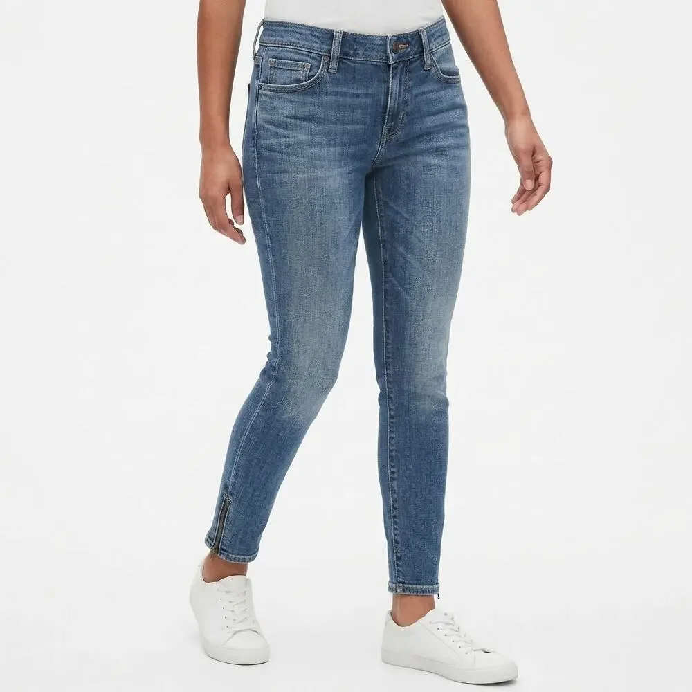 Gap Cotton Blend Blue Skinny Stretch Jeans Women Size 4R
